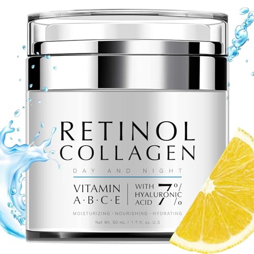 YOOJ Retinol Cream for Face Face Collagen Cream for Tightening Skin Day and Night Anti Ageing Facial Moisturizer for Women and Men Rapid Wrinkles & Fight Fine Lines (50ml/1.7 Fl OZ)