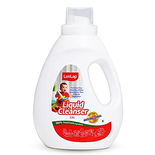Image of LuvLap Liquid Cleanser, 1.5ltr & LuvLap Baby Laundry Liquid Detergent, Food Grade,1000ml & LuvLap Baby Laundry Liquid Detergent, Food Grade, 1.5ltr