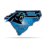 Rico Industries NFL Carolina Panthers State Shape Shape Cut Pennant - Home and Living Room Décor - Soft Felt EZ to Hang 18x0.10x18