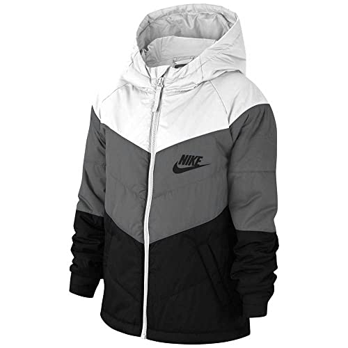 Nike Kinder Jacke Sportswear, White/smoke Grey/Black/Black, M, CU9157-103