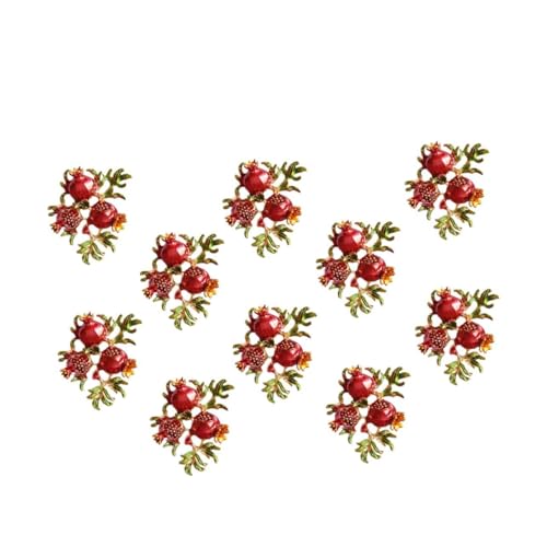 OUNONA 10pcs Pomegranate Hair Accessories Diy Headwear Making Accessory for Headbands Hair Clips Shoes Bags Brooch Craft Decorative Ornaments for Christmas Birthday Thanksgiving image 2
