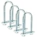 Moicstiy 4 Sets M6 U Bolts 1 Inch Wide, Round U-Bolts with Frame Plates, Nuts, and Washer, Zinc Plated Steel U Clamp for Trailers, Boats (25 mm x 70 mm