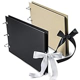 Premium Scrapbook for Arts & Crafts | Beautiful DIY Photo Album, Wedding Guest Book & Adventures Book with 80 Pages& 3 Binder Rings | Easy to Insert & Remove Sheets | Perfect