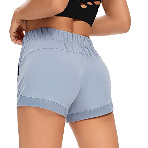 Buy CECEVE Running Shorts Women Loose Elastic Waist Gym Workout Shorts