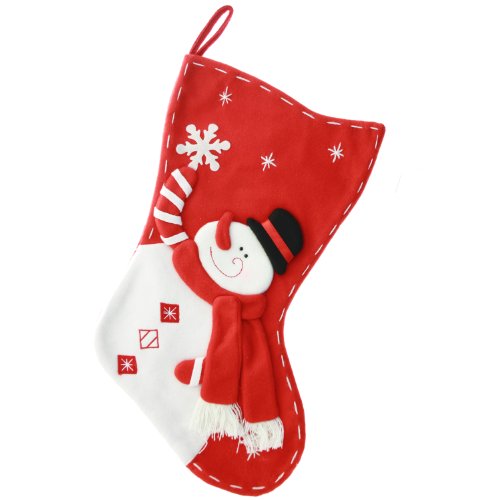 WeRChristmas Décoration de Noël en 3D en Forme de Bonhomme de Neige Rouge/Blanc Cover