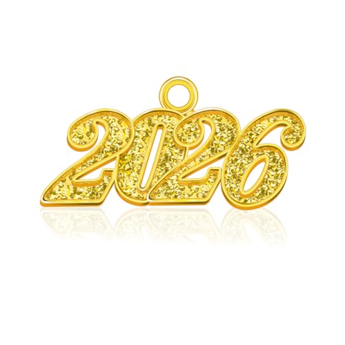 Slergut 2026 Charm 2026 Tassel Charm for Graduation Graduation Cap Tassel Charms 2026s Gold 2026s Year Charms Date for Graduations Decorations Jewelry Making Accessory DIY Crafts Party Supplies