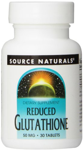 Source Naturals L-Glutathione, 50mg, 30 Tablets (Pack of 2)