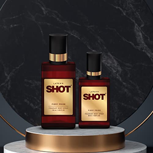 Image of Layer'r Shot Fiery Pride | Long Lasting Body Spray | Combo Pack of 2 for Men | 130ml & 50ml