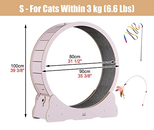 Grande roue de course pour chat silencieuse en bois M - 8