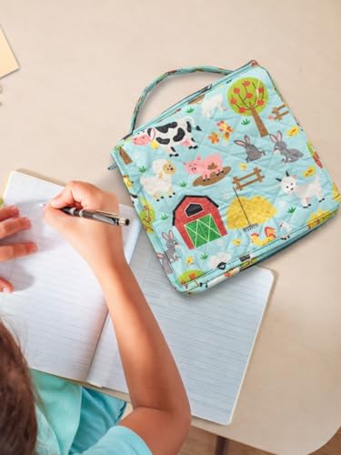 Image of Travel Organizer | Multipurpose All-in-One Compact, Foldable, Durable, Lightweight, Waterproof, Bag | Travel Friendly Pouch Ideal for Stationary, Diaper, Medicines (Farm Animal Print)