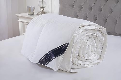 Littens - Luxury Duck Feather and Down Duvet Quilt, 15 Tog, King Bed Size, 230TC 100% Cotton Anti-Dust Mite & Down-Proof
