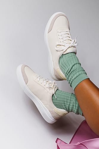 Kizik Slip On Sneakers: Prague 2 - Court Style, 4-Way Stretch Canvas with Suede Details, Casual Shoes for Women, Hands Free Convenience - Womens Regular Width2