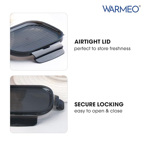 Image of WARMEO FRESH LOCK Airtight Kitchen Storage Container SET of 4 pcs (1200ml each) BPA Free Air tight Storage Organizer for Dry Food,Pulses,Spice,Kitchen Accessories Items & Storage-Transparent