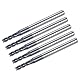 QUARKZMAN 5pcs Fräser 3/32 x 9/32 4 Flöten Spiral-Helikalnut Wolframstahl Gerader Schaft CNC-Fräser für Aluminium Stahl Metallbearbeitung