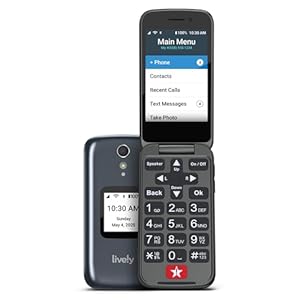 Lively Jitterbug Flip2 – Flip Cell Phone for Seniors – Not Compatible with Other Wireless Carriers- Must Be Activated Phone Plan- Graphite