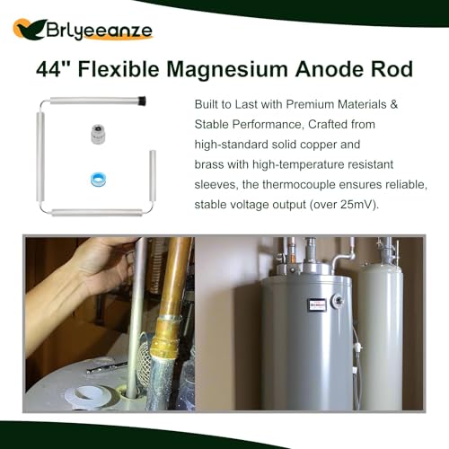Image of 44 inch Flexible Magnesium Anode Rod for Water Heaters, 3 /4 inch NPT Thread Compatible with AO Smith, Rheem, GE, Reliance, Richmond, Kenmore & State