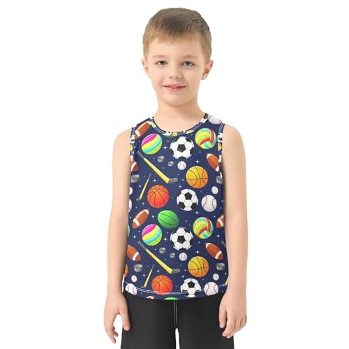Cartoon Sports Boys Tank Tops Sleeveless Tank Top Shirts Undershirts for 3-15 Years,3T2