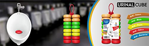 Image of Urinal Cubes Sanitary Floral Deodorizer 200GM Pack of 4 Releases Fragrance Eliminates Bathroom Odor Improves Toilet Hygiene for Washbasin and Urinals (Multicolor)