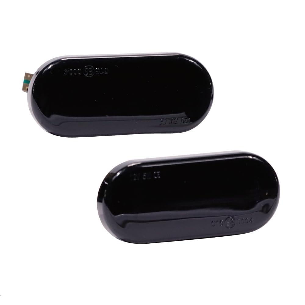 Dinámicos LED intermitentes laterales para Bora Golf 3 4 Passat 3BG Polo SB6 Sharan Vento (negro)