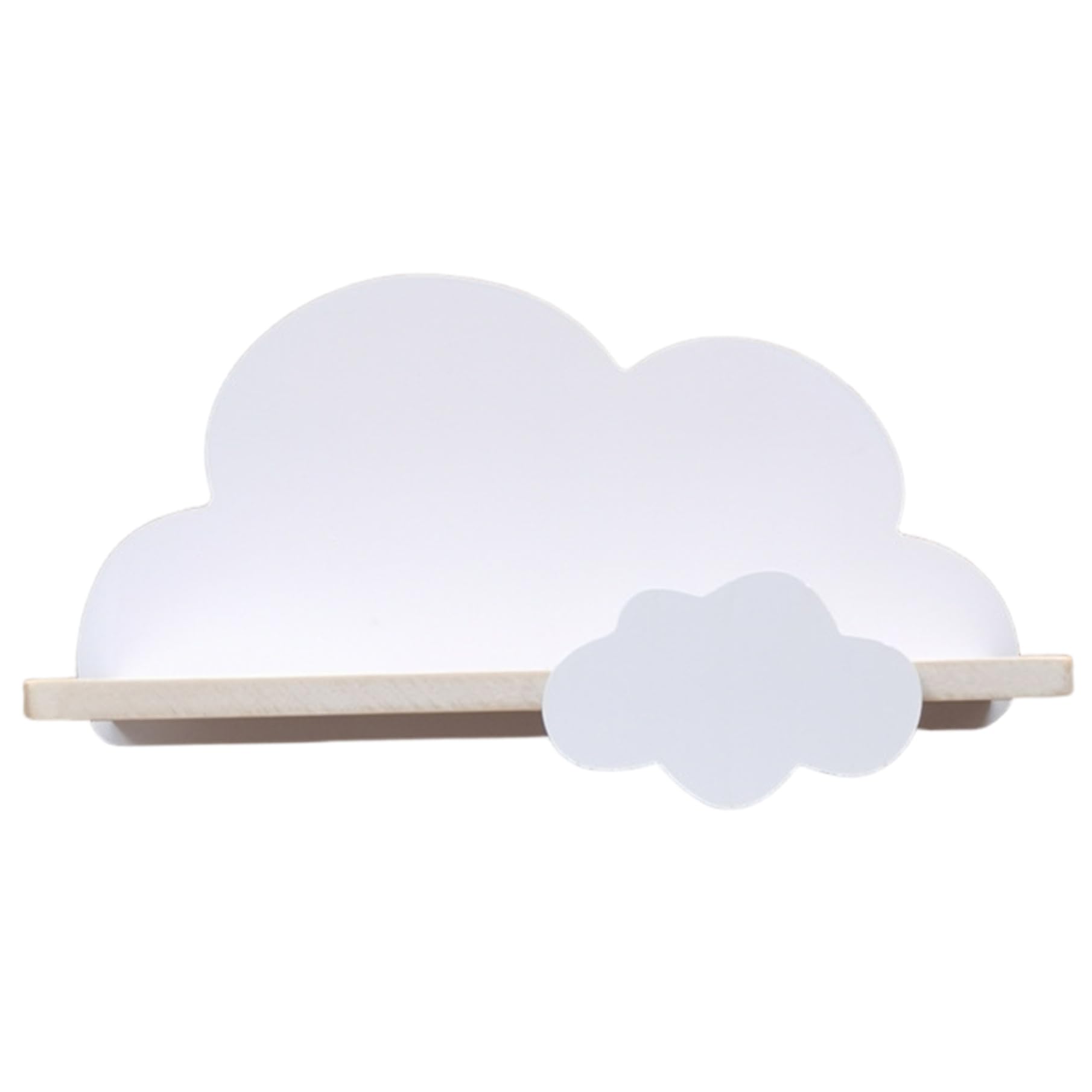 Lot De 2 étagères Murales Flottantes En Bois Avec Crochet Pour Chambre D'enfant, Livres, Jouets, Décoration De Chambre Nuage