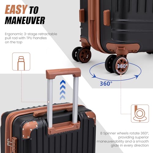 KUNEL 5-Piece Expandable Luggage Set