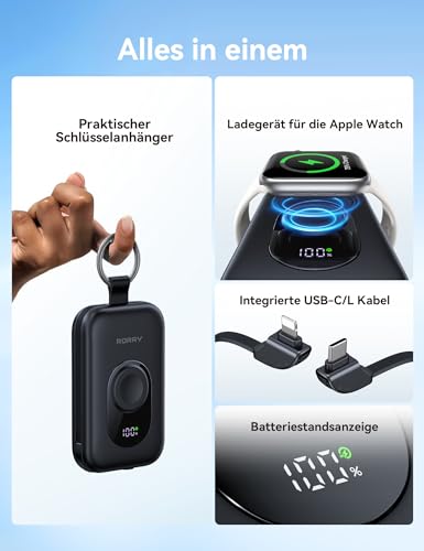 RORRY CharmGo Powerbank,20000mAh Power Bank 30W PD Schnellladung – Ansicht 4