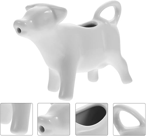 Miniatura 5 de Cabilock Jarra de crema de cerámica, jarra de leche con forma de vaca, jarra de leche de café, jarra de crema de leche, jarras de crema de