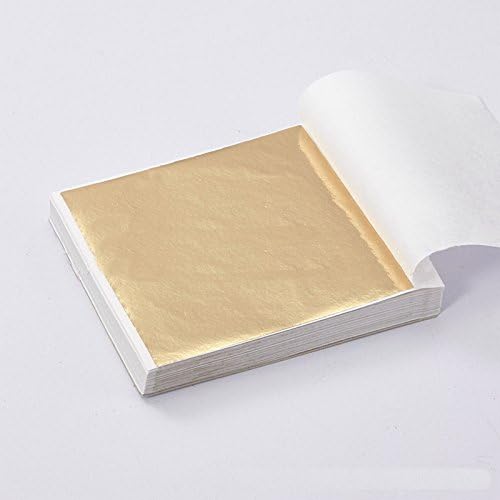 20 Sheets 9 * 9cm 24K Pure Genuine Edible Gold Leaf Foil Sheet 99.99% Gold Food Decoration