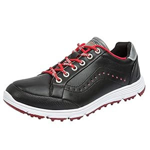 PENXZT Men’s Waterproof Leather Golf Shoes Lightweight Comfort Spikeless Golf Shoe for Wide Fitting Breathable Big Size