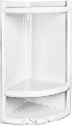 Porta Shapoo de PVC Cantoneira Parede para Banheiro Herc Cor: Branco