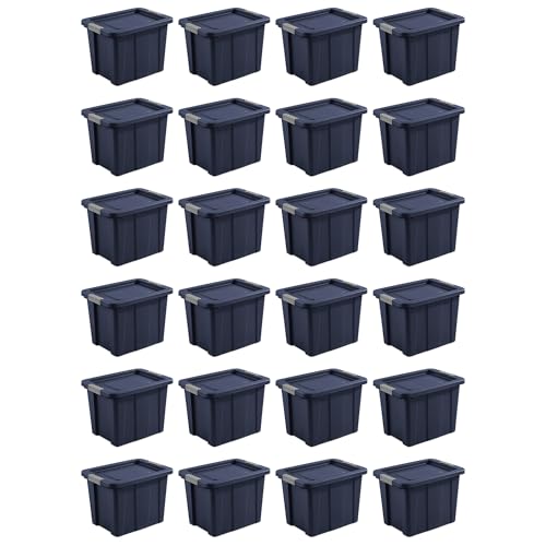 Image of Sterilite Latching Tuff1 Tote Containers w /Lids, 18 Gallon, 24-Pack