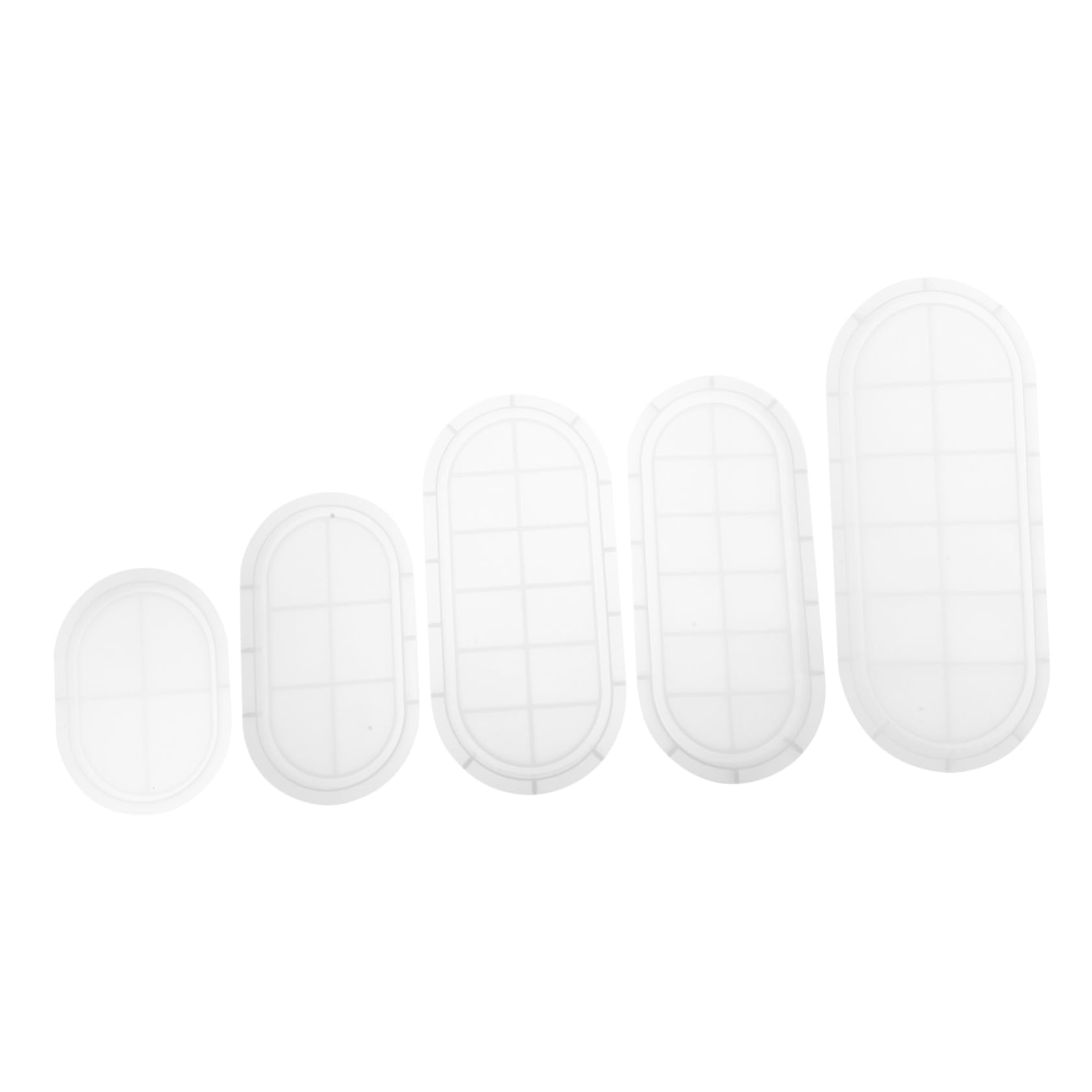 Stampi in Silicone Ovali per Resina Epossidica 5 Pezzi per Gioielli Fai da Te Bordo Facile da Sformare per Creazioni Eleganti e Versatili