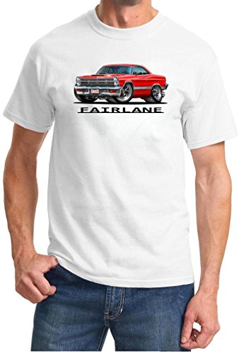 1966 1967 Ford Fairlane Hardtop Full Color Design Tshirt Large White