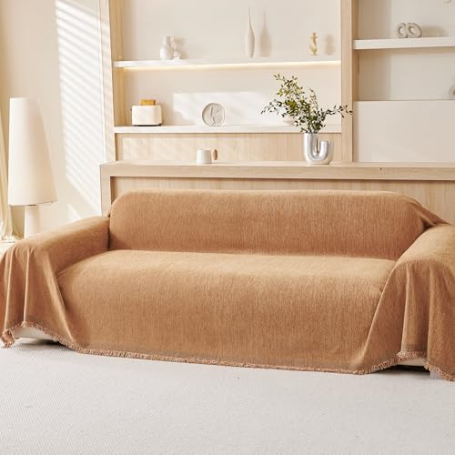 VANJOROY Sofaüberwurf aus 100 {9a717a38c69b329c143c7e943211041378a71e11acd44c1f2422a79b95281f40} Chenille, für 2- und 3-Sitzer, extra große Überwürfe für Sofas, natürlicher, luxuriöser weicher Überwurf für Stuhl, Couch und Bett, Braun, gebrannt, 180 x 300 cm VANJOROY Sofaüberwurf aus 100 {9a717a38c69b329c143c7e943211041378a71e11acd44c1f2422a79b95281f40} Chenille, für 2- und 3-Sitzer, extra große Überwürfe für Sofas, natürlicher, luxuriöser weicher Überwurf für Stuhl, Couch und Bett, Braun, gebrannt, 180 x 300 cm
