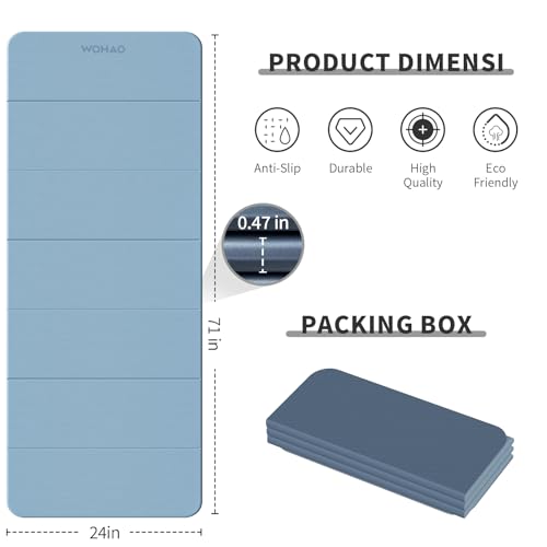 Image of 7-Fold Yoga Mat 70 inchx24 inch - 1 /2 Inch Thick Folding Exercise Mat, Compact Non-Slip TPE Mat for Travel, Storage, Yoga & Home Gym, Lightweight & Portable