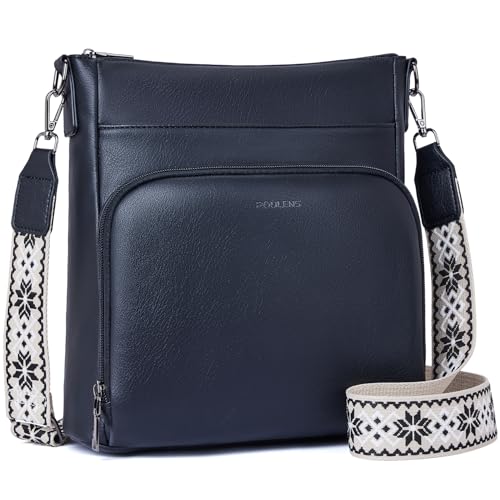 Roulens Borse a Tracolla da Donna, Borse a Tracolla Medie in Morbida Pelle Vegana, Crossbody Bags con Tasca Portafogli con Cerniera Rrontale