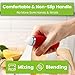 Spring Chef XL Stainless Steel Pastry Cutter Tool for Baking - Heavy Duty Dough Blender - Butter & Dough Cutter Tool with Sharp Blades - Pastry Blender for Easy Mixing - Dishwasher Safe - Red