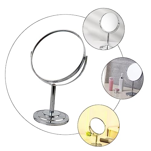 Espejo de maquillaje doble cara con aumento y soporte de pared miniatura 2