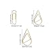 300 Pcs Cute Gold Paper Clips Assorted Sizes, Smooth Steel Wire Drop-Shaped Paperclips Large Medium and Small for Office Supplies School Student Girls Kids Women Wedding Decorative by VENCINK