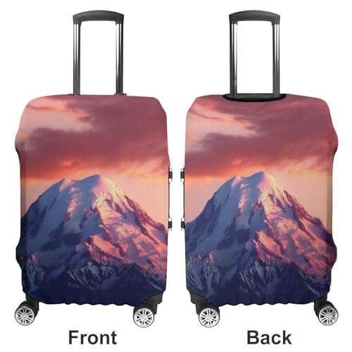 Mount at Sunset Luggage Cover, Elastic Luggage Protector Fits 19-32in Suitcases, Washable & Anti-Scratch Suitcase Cover for Men Women M3