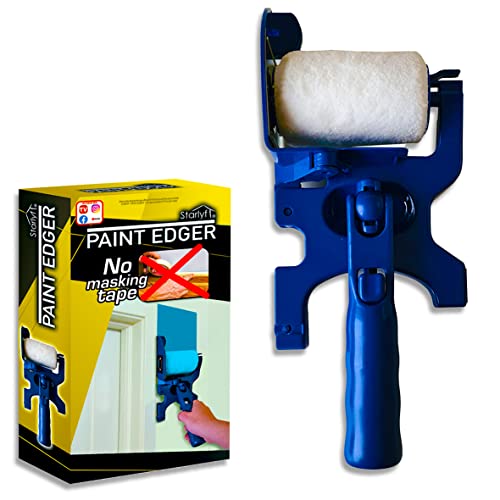 STARLYF Paint Edger - Rodillo de pintura con protección lateral y cepillo lateral integrado/Fácil y Práctico. Paredes, techos, esquinas, bordes-