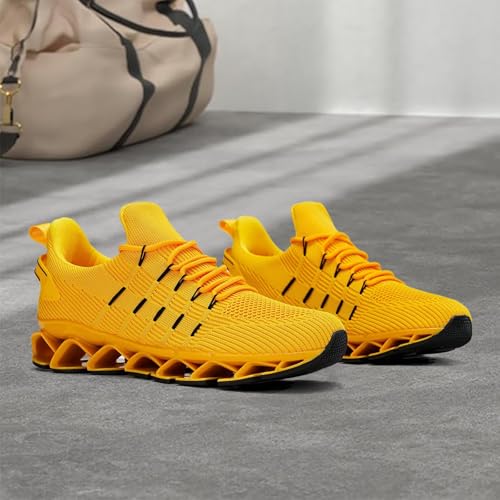 Image of Mens Slip On Walking Shoes Blade Non Slip Tennis Running Shoes Lightweight Workout Breathable Mesh Fashion Sneakers