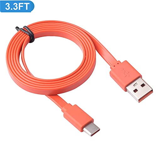 Alitutumao Orange Charger Cable Compatible With Jbl Charge 5, Jbl Charge 4, Jbl Flip 5, Jbl Pulse 4 Speakers Usb Type-C Charging Cable Power Cord, Orange