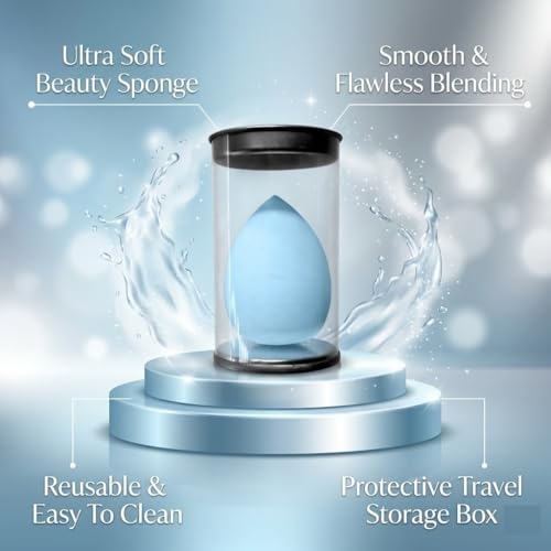 Image of Beauty Blender Makeup Sponge for Flawless Makeup Application | Soft Latex Free Blending Sponge for Foundation, Concealer & Cream Makeup | Reusable | Random Color Shipped As Per Availibility (Premium Makeup Spong)