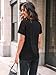 AUTOMET Womens T Shirts Lace Tops Fashion Short Sleeve Trendy Business Casual Dressy Knitted Summer Clothes 2025 Black XL