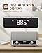Retro AM FM Radio Plug in Wall, Digital Clock Radio for Bedroom with LCD Display| 40 Presets | Sleep Timer | No Alarm, Retro Bluetooth Speaker for Office,Great Gift Wood