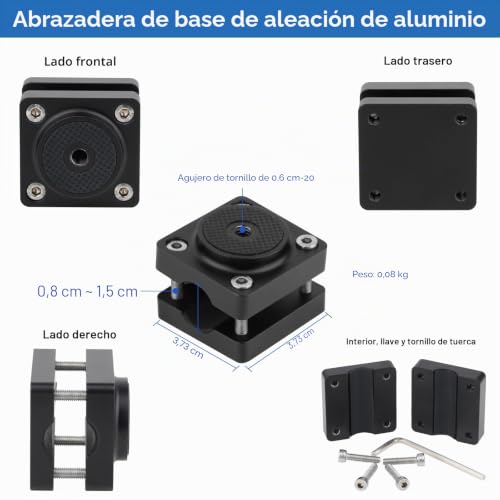 Soporte de cámara para coche con brazo de 10'' y base de alta estabilidad 5