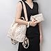 NEICOA Fashion Backpack Purse for Women Designer Convertible Travel Backpack Vegan Leather Shoulder Bag with Wallet for Ladies 2psc (Club White)