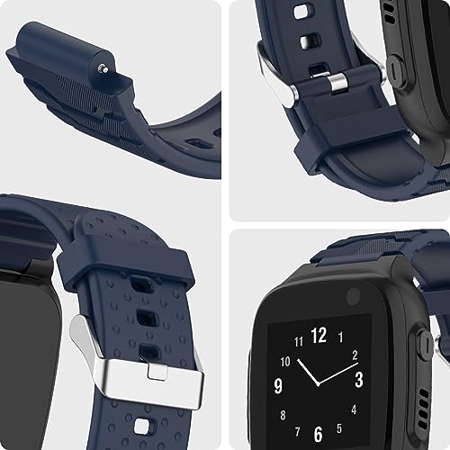 Miimall Compatible with XPLORA X5 PLAY/XPLORA X5 Strap, Soft Silicone Sport Band for Boys Girls Breathable Lightweight Waterproof Replacement Wristband Childrens Strap for XPLORA X5 PLAY-Blue - Image 4