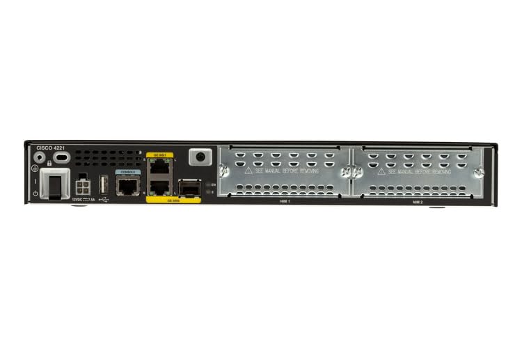 Cisco 4221 ISR with 2 onboard GE, 2 NIM Slots, 1 ISC Slot, 8 GB